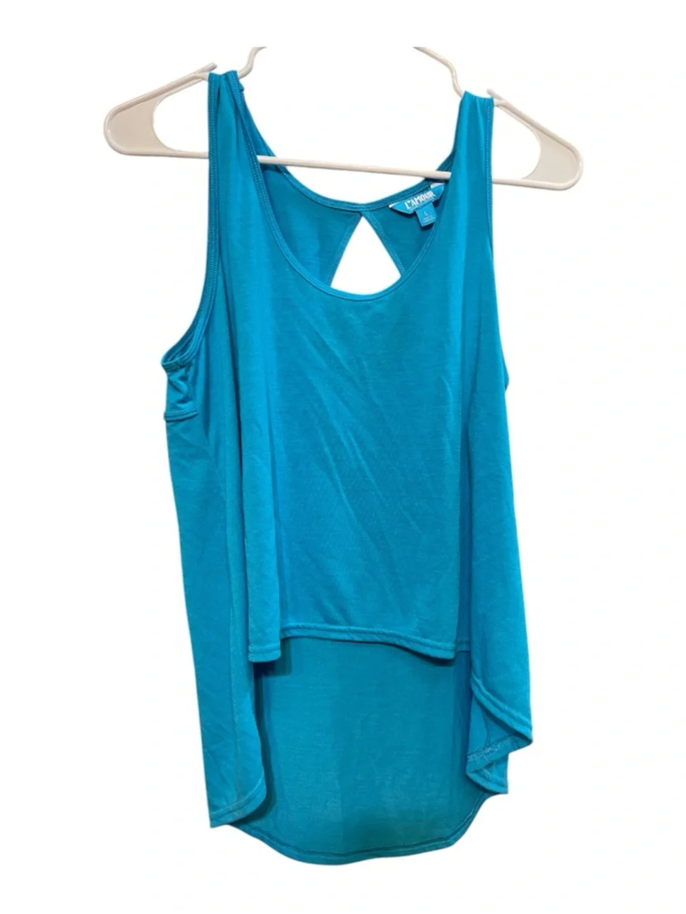 Teal Layered Racerback Tank Top - Picture 1 of 4